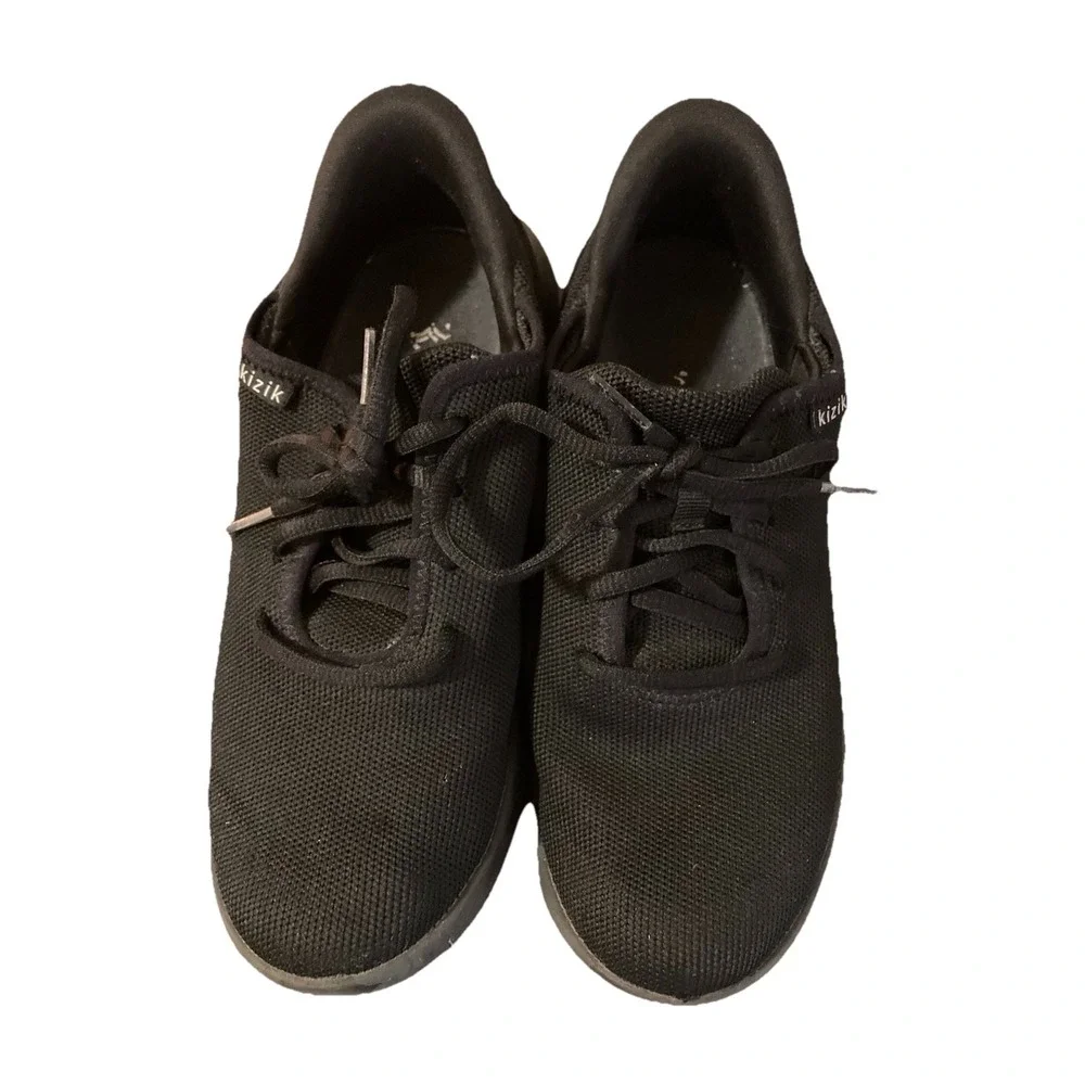 Kizik Madrid Sneakers Women's 8W Mens‎ 6.5W Eco Knit Black Hands Free Shoes
